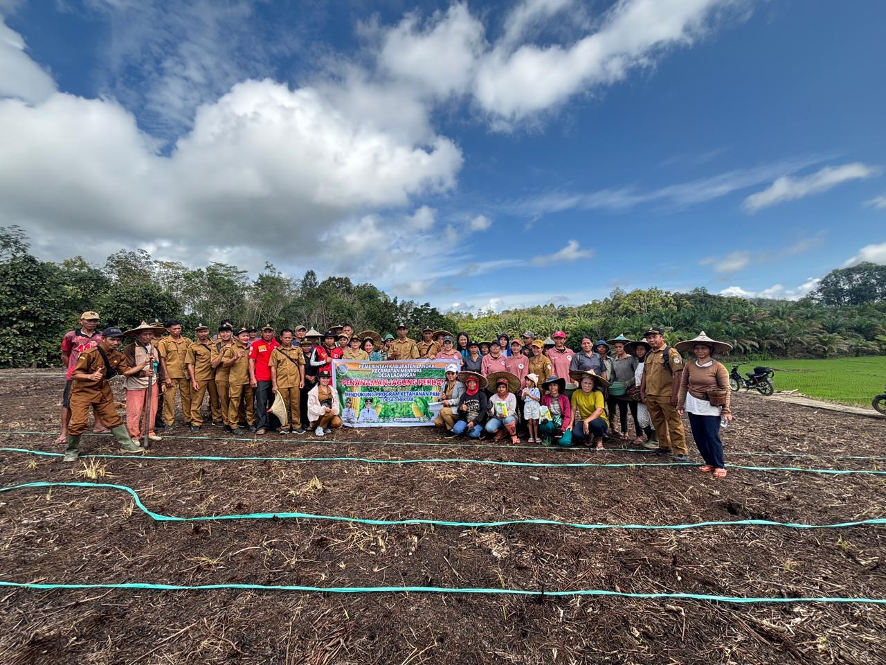 Penanaman Perdana Jagung Seluas 1 Hektare di Desa Ladangan